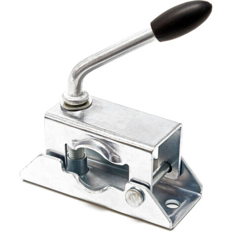 Wiltec Klemmhalter für Anhänger Stützrad bis ø35 mm, Klemmschelle mit Klappknebel, Bügelklemme, Klemmbügel