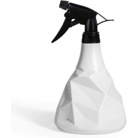 700 ml leere Handdruck-Sprühflasche, Kunststoff-Feinnebel-Sprühflaschen mit Auslöser, kleine Gießkanne für Haus und Garten, verstellbare Düse (weiß) (1/5)