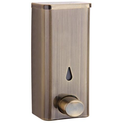 Badezimmerzubehör 304 Edelstahl Seifenspender Wandhalterung Punch Handwaschflasche Hotel Badezimmer Küchenbehälter, (Bronze) (1/3)