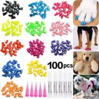 Langray – 100er-Packung Krallenkappen für Hunde – Ungiftiges Vinylharz – 5 zufällige Farben – XXL-Größe, geeignet für große Hunde – 100 Stück