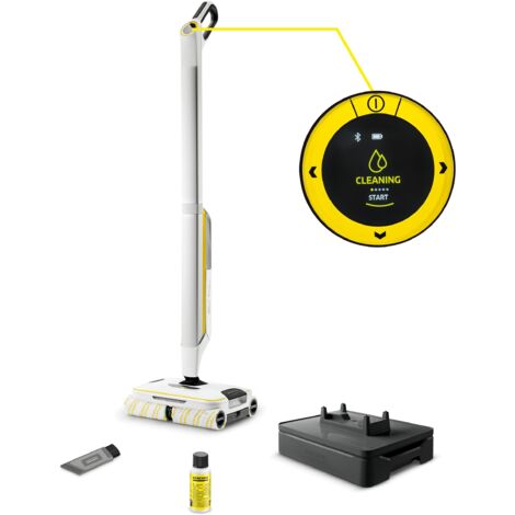 KÄRCHER Kärcher Nettoyeur de Sols Durs Intelligent FC 8 Smart Signature Line, Sans Fil, Connecté, Silencieux, 4 Rouleaux Microfibres, Batterie : env. 60 min, Surface Nettoyée par Charge : env. 230 m²