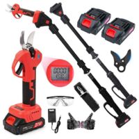 Kabellose 2-in-1 elektrische Astschere mit teleskopischem Ausleger 228,6 cm, 300W Kupfer-Brushless-Motor, 3 Schneidemodi und langlebigen Akkus