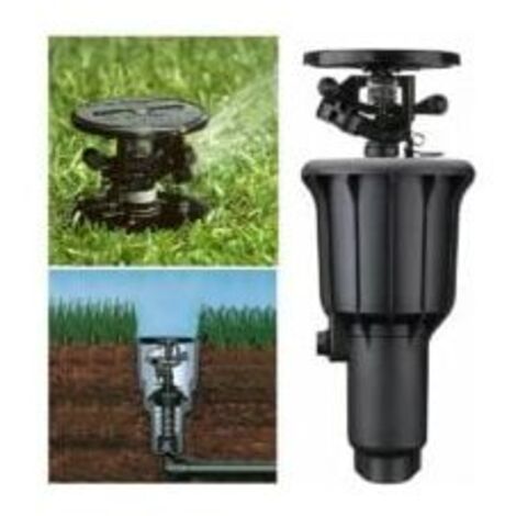 Arroseur à turbine 6 points souterrain – Rotation 360° – Performance optimale en eau dure – Bras oscillant pour arrosage efficace