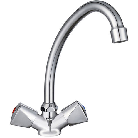 Edouard Rousseau – Mélangeur de lavabo BOUTY – Finition chromée – Bec mobile orientable – Poignée en ABS – Installation simple