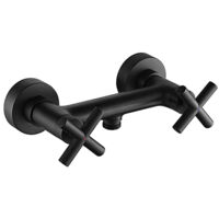 Edouard Rousseau – Mélangeur de douche NANKA noir – Entraxe 150 mm – Mécanisme céramique précis – Fixation murale Ø 60 mm