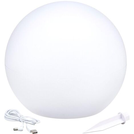 Lumisky – Boule lumineuse solaire LED 30 cm – Multicolore – Autonomie jusqu'à 8 heures – IP66 résistante aux éclaboussures – Pour intérieur et extérieur (1/10)