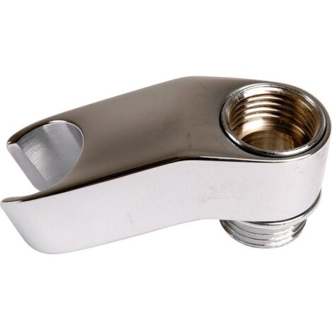 Support douchette laiton chromé sous robinet – Fixation sans perçage – Compatible avec tous robinets de douche – Installation facile - SU28551
