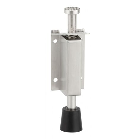 Thirard – Arrêt de porte 150mm en inox – Frein en caoutchouc – Pose à visser – Pour portes d'intérieur (1/3)