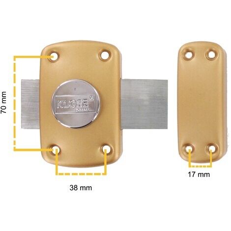 Verrou à Bouton KLOSE besser 3 clés 45 mm (trous 70x38 mm) 45mm varié