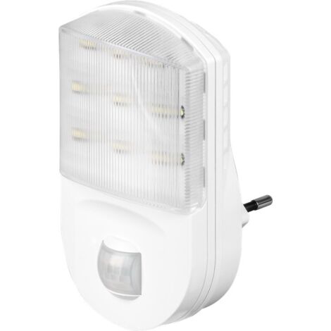 Veilleuse LED avec Détecteur de Mouvement, blanc froid, détection 120°, portée 5 m, pour l'intérieur (IP20). (1/2)