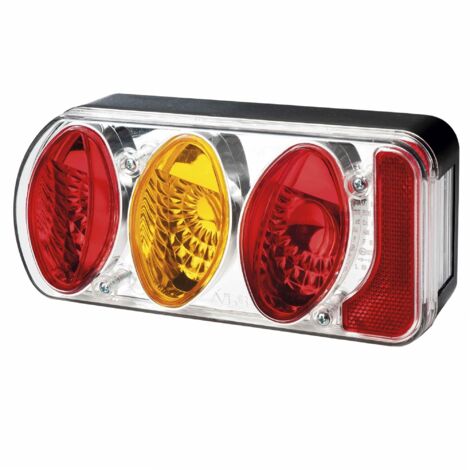 Feu arrière rectangulaire 5 fonctions – Clignotant, veilleuse, stop, éclaireur de plaque, feu de recul – Homologué pour remorques – Spot-Light