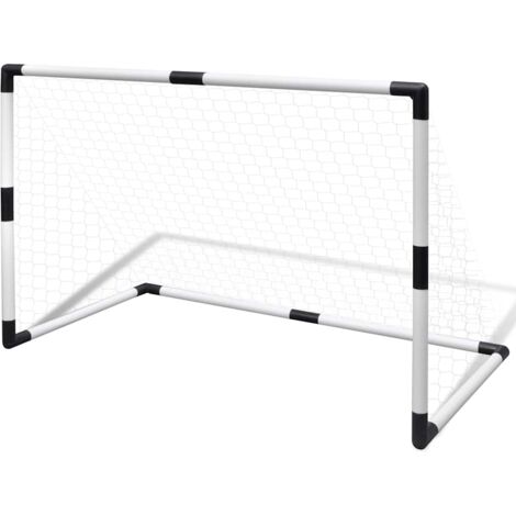 Vidaxl – Set de mini-but de football enfants 2pcs – Dimensions 91,5x48x61cm – Poteaux en plastique résistant aux intempéries – Filet 100% polyester