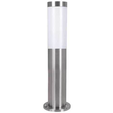Eglo – Borne extérieure Helsinki inox 450mm – Acier inoxydable – IP44 – Culot E27 – Pour jardins et allées – Installation facile (1/5)