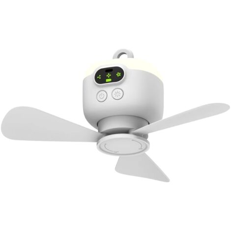 Mini ventilateur portable rechargeable 8000 mAh – 4 vitesses – Télécommande – Pales amovibles – USB-C pour extérieur – Portée 3 m