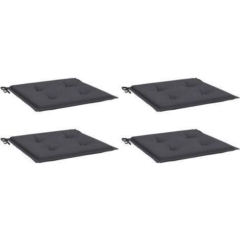 INLIFE Coussins de chaise de jardin 4 pcs Anthracite 40x40x3 cm (1/5)
