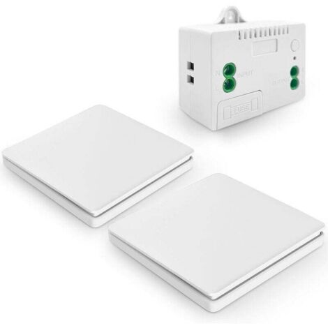 Interrupteur sans fil autoalimenté, sans pile, télécommande sans fil pour les lumières et appareils électriques, étanche et sûr, pouvant être installé directement dans une salle de bain--