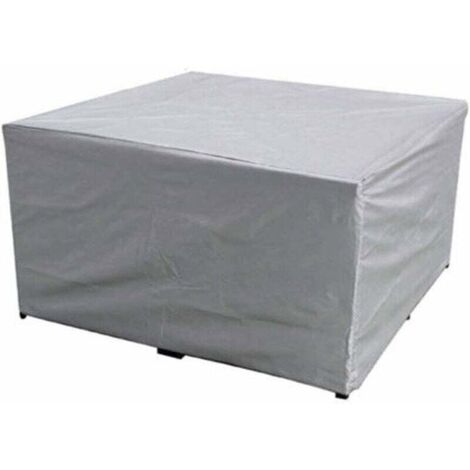 SNQ – Housse de protection pour meubles de jardin 150x150x75 cm – Imperméable en polyester – Anti-UV – Pour table rectangulaire et chaises