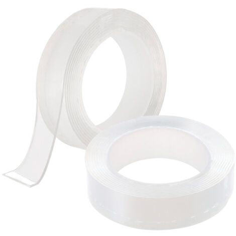 Lot de 2 Ruban adhésif double face €‹Extra Fort 3M- Multifonctionnel - Réutilisable Amovible -  transparent