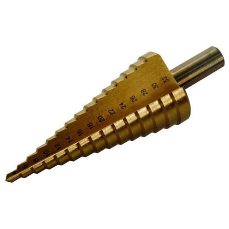 Fartools – Foret conique 4 à 32 mm en acier haute résistance – Réduit les vibrations – Précision pour métal et plaques de plâtre (1/5)