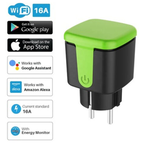 Prise extérieure étanche Vert, minuterie, Smart plug (1/5)