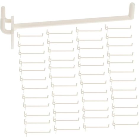 Cabilock 50Pièces Crochets De Panneaux Perforés Crochets Étagères Utilisation Pratique Pour Garage Et Rangement Installation Facile Et Compacte Résistants Et Stables (1/5)