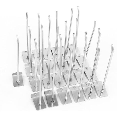 Crochets pour Panneau Perforé,Akozon 25 pièces 15 cm 6 pouces Crochets pour Panneaux Perforés en Acier pour panneaux perforés crochets de garage Organisation doutils (1/5)