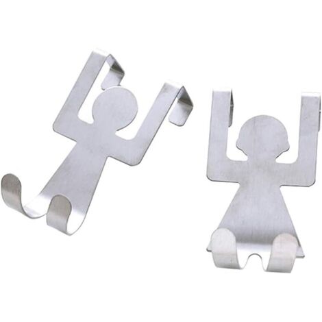Lot de 4 Crochets de Porte universels en Acier Inoxydable é (1/5)