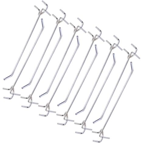 Cabilock 50 Pièces Crochets de Panneau Perforé Assortiment de Panneau Perforé Organisateur D'outil Crochets de pour Organiser Le Système de Stockage D'outils 15 Cm (1/5)
