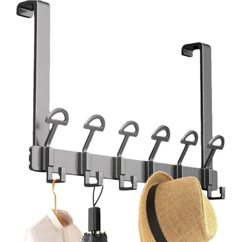 Teksome Support de suspension de porte, crochet de porte - Organisation du porte-serviettes robuste - Support organisateur de salle de bain, accessoires de salle de bain pour salon, salle de bain, (1/5)