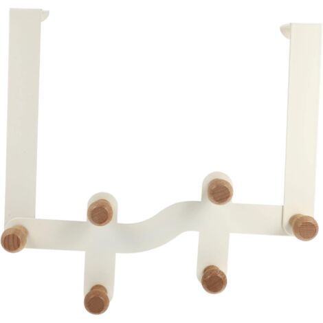 TOPBATHY Crochet De Porte Crochets Bois Organisateur De Vêtements Dessus De Porte Pour Suspendre Manteaux Et Accessoires (1/5)