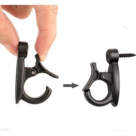 Suopair Q-Hanger Lot de 20 crochets à visser avec boucle sûre pour armoire, étagère, guirlande lumineuse, plafond – Convient pour l'extérieur et l'intérieur (1/5)