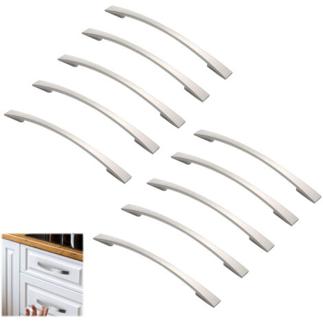 10 pièces poignées, espacement des trous de 160 mm, poignées de meubles, poignées de placard, poignées de cuisine, poignées, poignées de tiroir de meubles