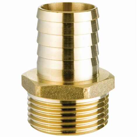 Ribiland – Raccord cannelé mâle 25mm – Laiton pour systèmes d'arrosage – Filetage Mâle 1' – Installation facile sur tuyaux 25mm