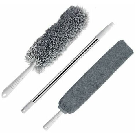 Nettoyeur de poussière rétractable à manche longue, brosse de chevet, outils de nettoyage pour espace, vadrouille de sol Flexible, outil de nettoyage domestique,Set B,États unis (1/5)