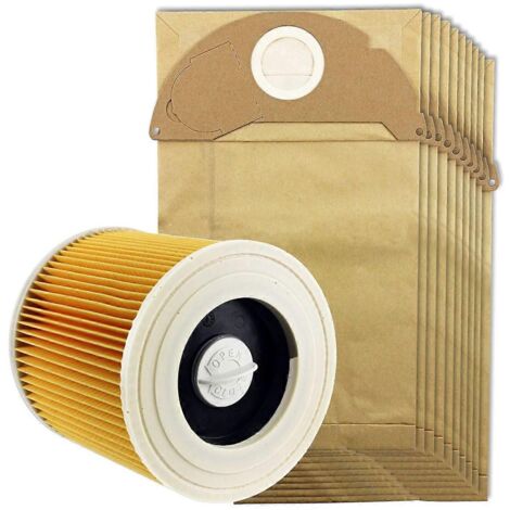 Filtre WD2 et 10 sacs pour aspirateur eau et poussière Kärcher-AquaForge (1/3)