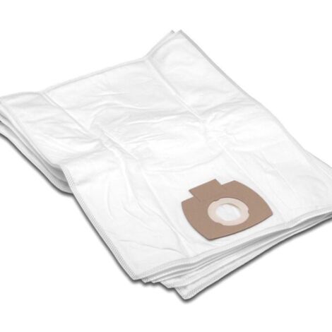 Lot de 5 sacs pour aspirateur compatibles avec les modèles Makita 446L, VC2010L, VC2021L, VC2511, VC2512L et VC3011L - en microfibre non tissée, blancs-AquaForge (1/2)