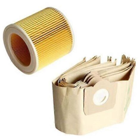 5 sacs d'aspirateur et 1 filtre pour aspirateur Karcher WD3 Premium-AquaForge (1/5)