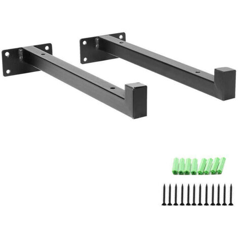 Support d'étagère robuste (2 unités) pour décor industriel (25 cm) - AquaForge (1/5)