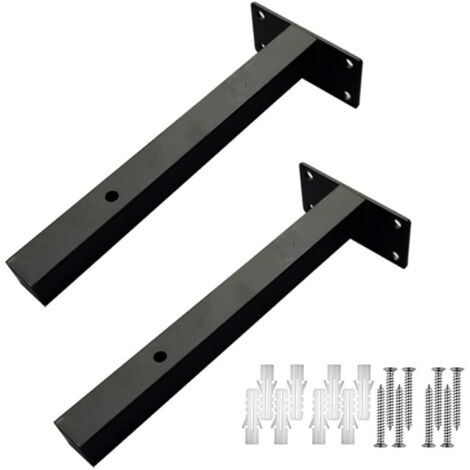 Supports d'étagère de 15 cm, lot de 2, fixation murale invisible de style industriel - AquaForge (1/5)