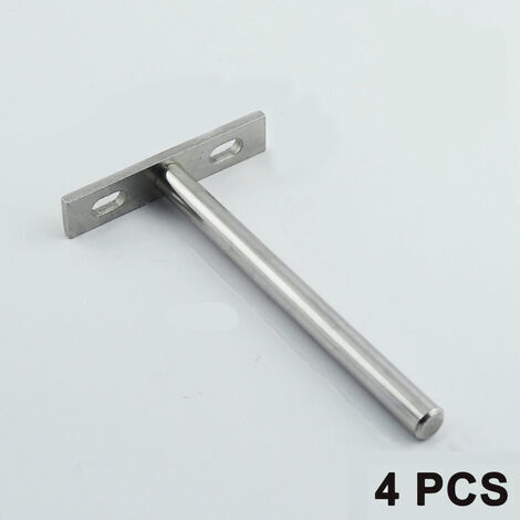 Lot de 4 supports d'étagère pour meubles, connecteurs invisibles en forme de T, fixation murale, diamètre 10 cm. - AquaForge (1/5)