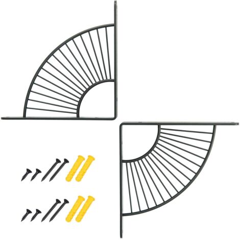 Supports d'étagère flottante, en métal renforcé, en forme d'éventail, à fixer au mur, style DIY simple, D-AquaForge (1/5)
