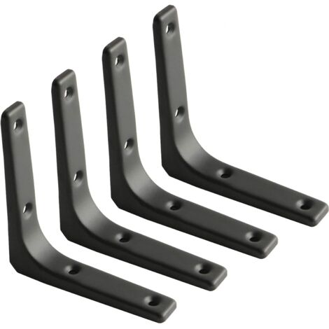 Ensemble de 4 supports d'étagère en fer, support robuste de x pouces, joint d'angle décoratif. - AquaForge (1/5)