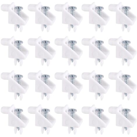 Supports d'étagère blancs, 20 unités - Supports pour meubles de cuisine - AquaForge (1/5)