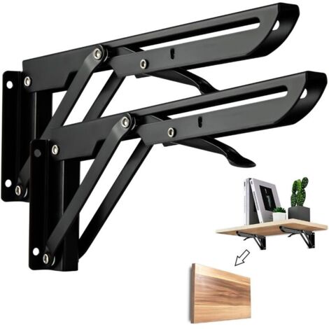 Lot de 2 supports pliables, 250 mm, en métal robuste. - AquaForge (1/5)
