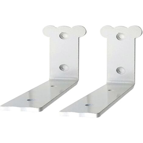 Lot de 2 supports muraux pour étagère, équerre à angle droit, fixation flottante (Taille : 24 cm) - AquaForge (1/5)