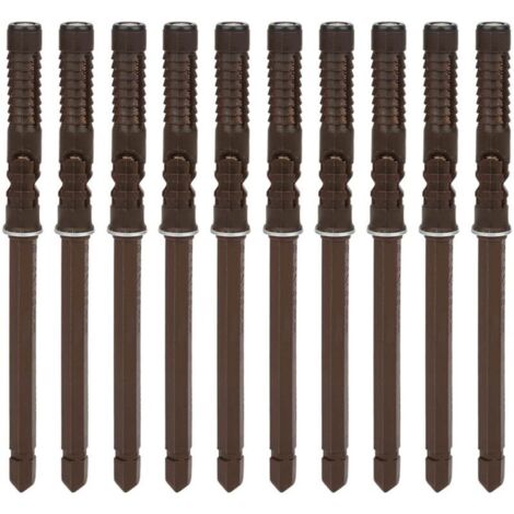 Lot de 10 supports d'étagère invisibles, 100 mm x 100 mm, couleur marron, avec embouts, robustes, idéaux pour les étagères - AquaForge (1/4)