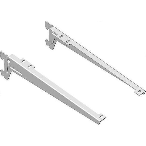 Lot de 2 supports d'étagère à une rangée, blancs, 28 cm - AquaForge (1/4)