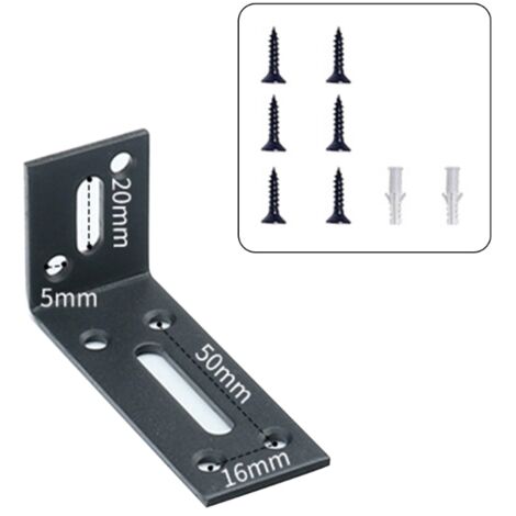 Équerres de fixation robustes en forme de L, 60 x 120 mm et 40 x 80 mm, en acier laminé à froid. Renforts d'angle durables. - AquaForge (1/4)