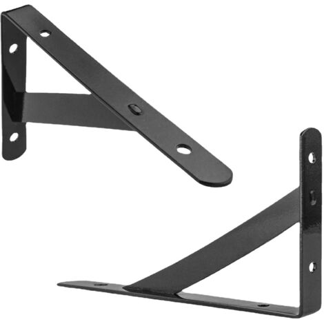 Lot de 2 supports triangulaires renforcés en acier inoxydable pour étagère, support de table flottant 15 cm (6 poteaux) - AquaForge (1/5)