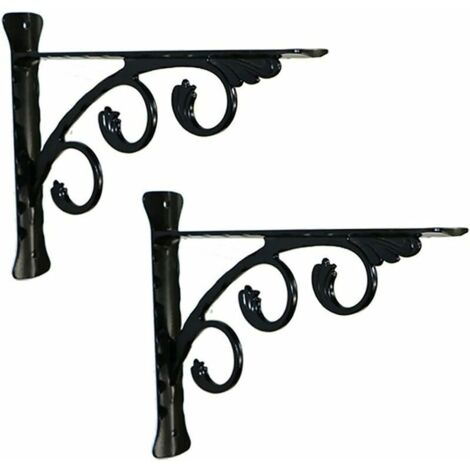 Supports muraux en fer forgé, support de fixation flottant, bois - AquaForge (1/4)